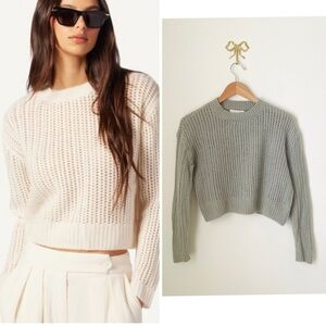 SABLYN marci long sleeve relaxed cashmere sweater in soft greenish gray